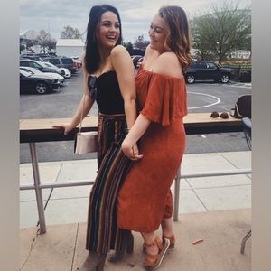 Wide leg jumpsuit- off-shoulder optional